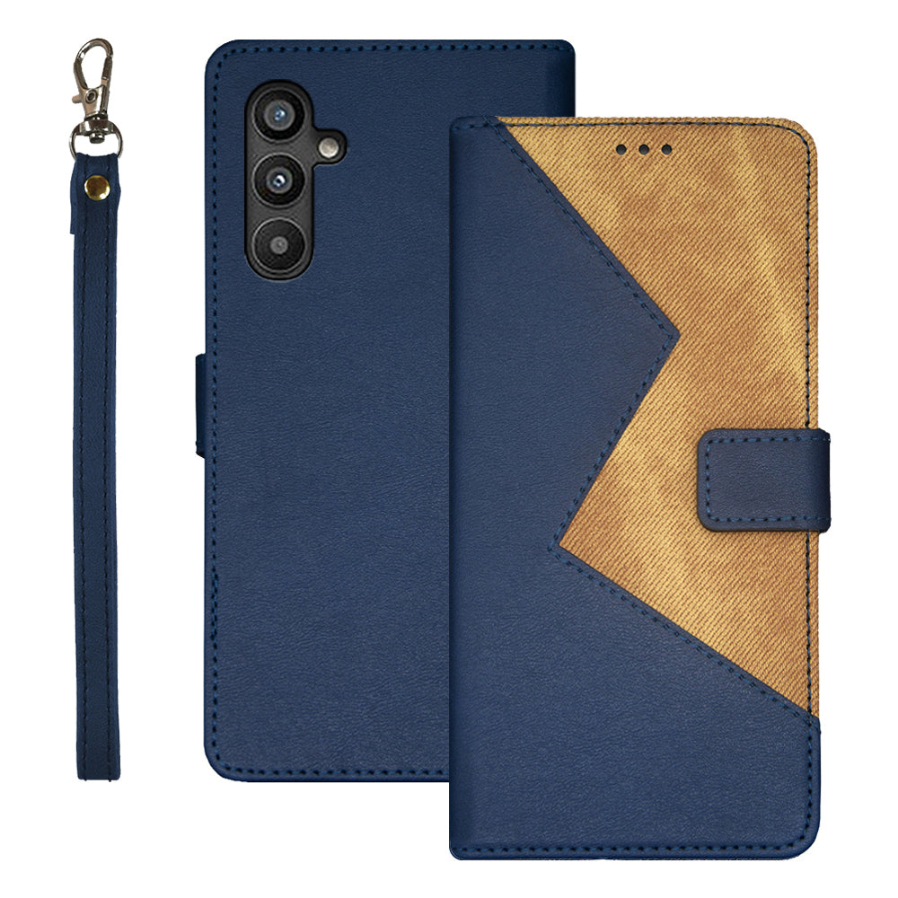 IDEWEI For Samsung Galaxy A34 5G Anti-scratch Leather Phone Case Color Splicing Stand Card Holder Phone Cover IDEWEI For Samsung Galaxy A34 5G Anti-scratch Leather Phone Case Color Splicing Stand Card Holder Phone Cover